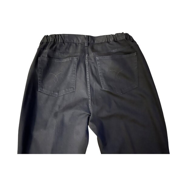 Lauren Jeans Co. By Ralph Lauren Womens 14? Black Handmade Elastic Waist Pants - Picture 6 of 13